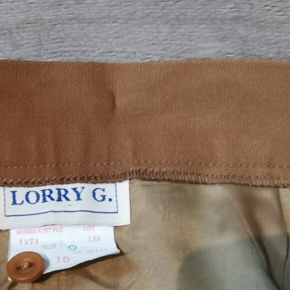 Shop 80s Vintage Quiet Luxury High Waisted Wool Tapered BRONZE Dress Pants - Picture 10 of 11